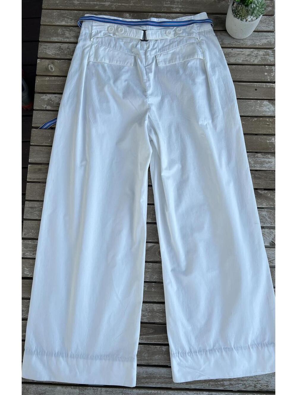 Free People Buckle Back Stripe Trousers - Picture 2 of 9